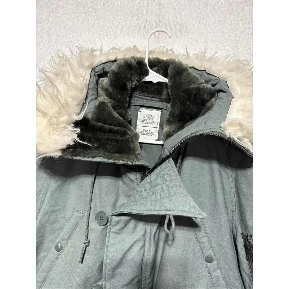 New Rare Genuine US Issue Vintage USAF N3B Cold Weather ECW Parka Jacket Medium